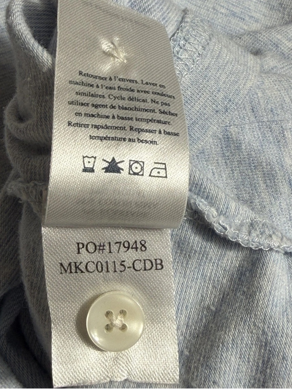 Faherty Heather Blue Men's Polo Shirt XL Short Sleeve - Picture 7 of 7